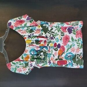 Postmark Floral Ruffle Top